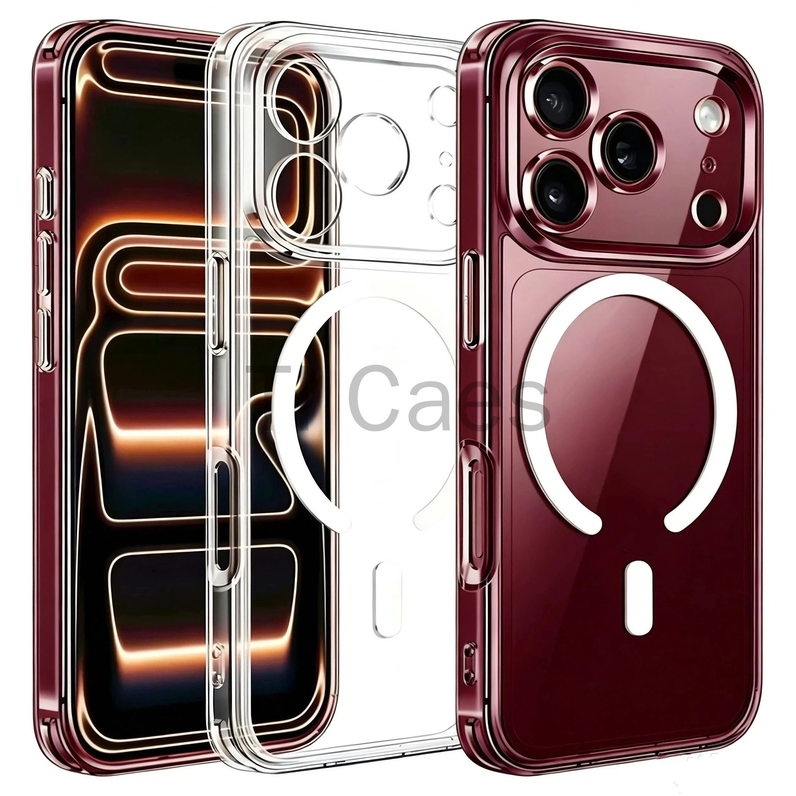 TEMU Phone Case - High-quality Shockproof Eva+ Material For Iphone 18 Pro Max 18 Pro Anti-yellowing Transparent Magnetic , Compatible With Magsafe -
