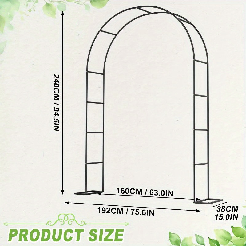 192x38x240cm garden vine stand arch planter gardening stand made of metal stable rose arch for climbing plants decoration garden arch wedding and celebration decoration