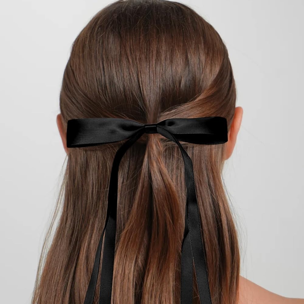24pcs Black Coquette Hair Bows Set for Women