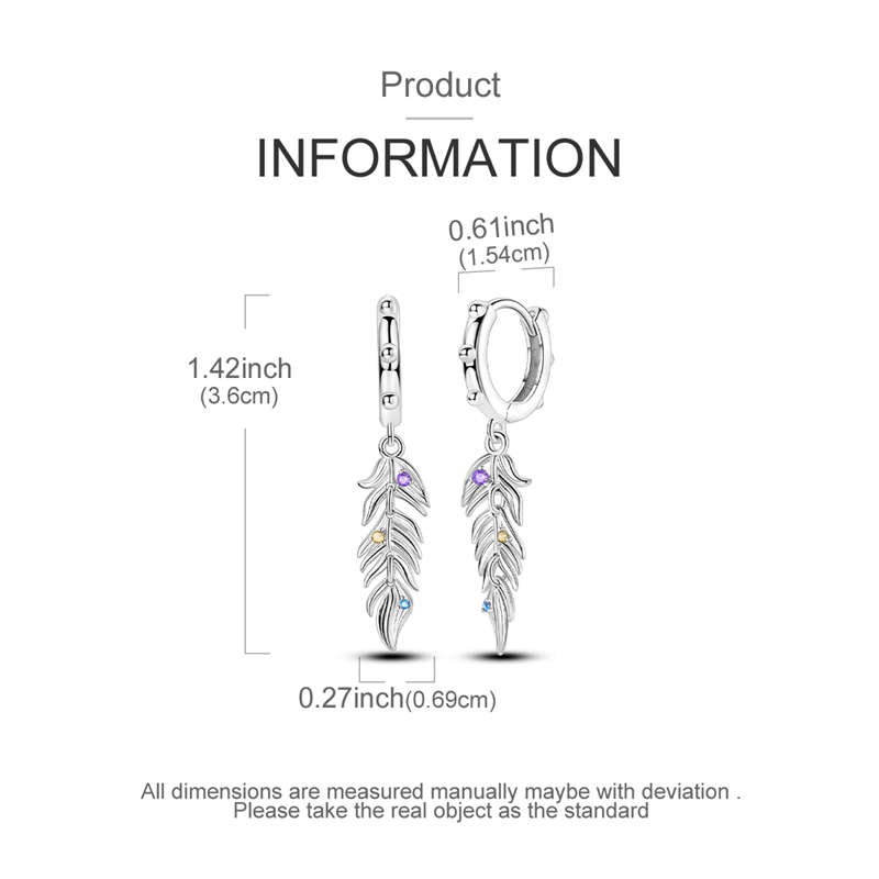 MULA Bohemian Vintage Feather Tassel Earrings, S925 Silver