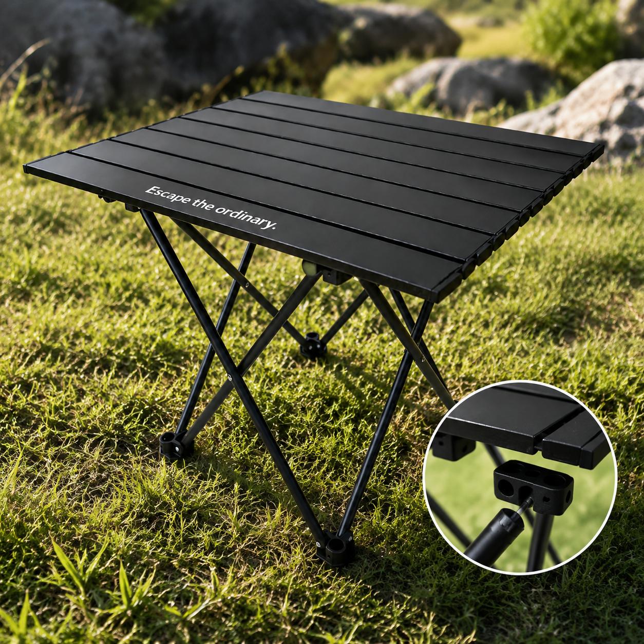minimalist folding picnic   8 40 40cm foldable for storage   picnics and camping supports custom warm text engraving to capture   lightweight and durable with   outdoor aesthetics