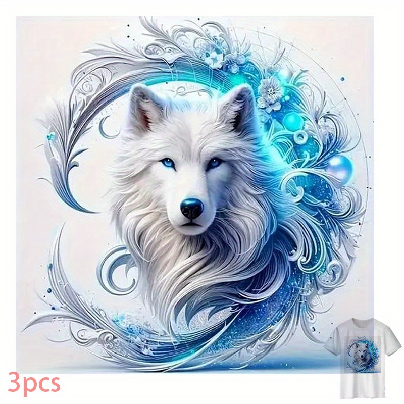 Image of 3pcdiy Heat Transfer Decals T-shirt Ironing Stickers Decorative Floral Patterns Cuttable Special Decals Materials High Toughness Tear Resistance Suitable For Backpacks Pillows Easy Operation Image