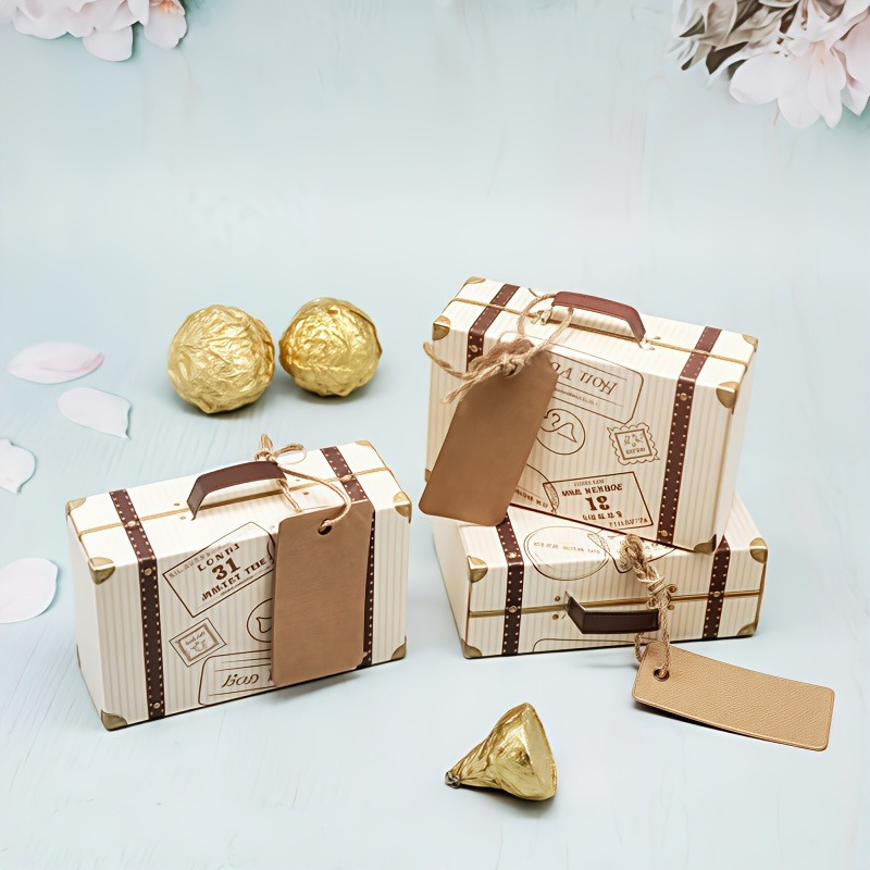 vintage inspired mini suitcase gift box ideal weddings Temu