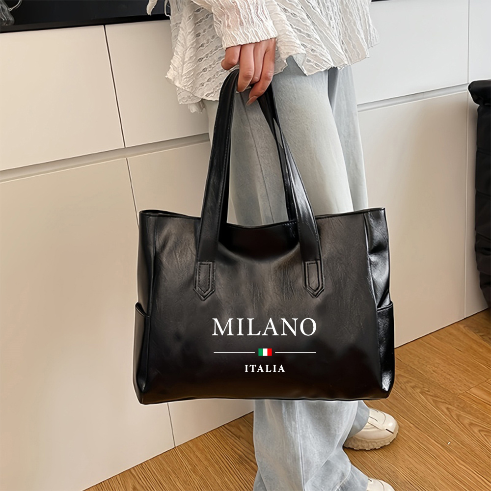 1pc Italian Flag Women's Tote Bag, Handbag, Women's Shoulder Bag, Messenger Bags, Large Capacity Bag For Women, Outdoor Travel