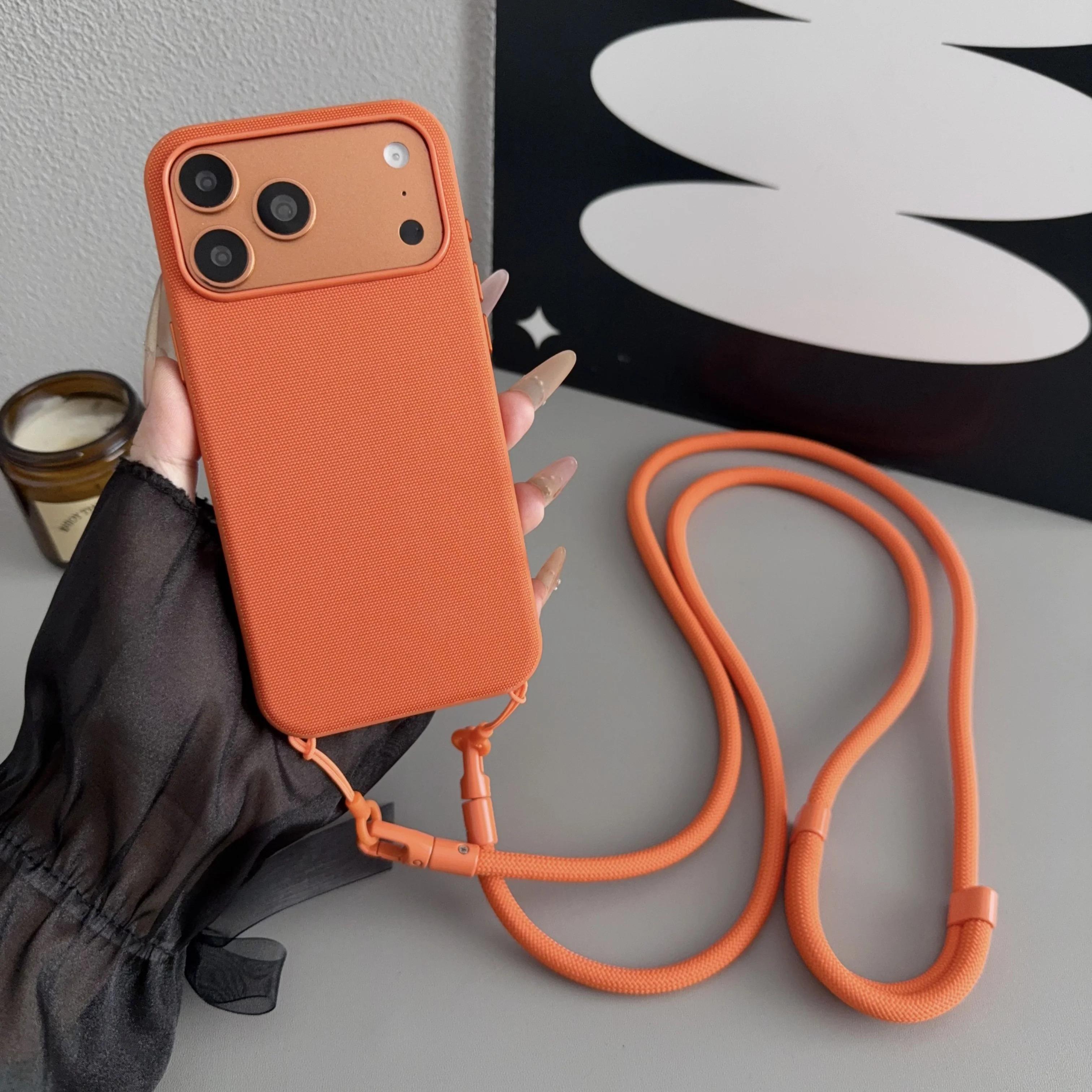 TEMU Phone Case - Two-piece Set (one Phone 1 Lanyard) High-end Luxury Adjustable Lanyard Phone Case Suitable For Iphone 17 16 15 14 13 Pro Max,