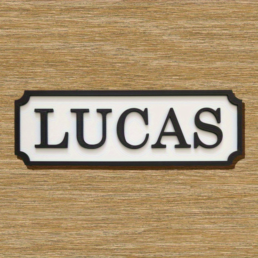 TEMU Custom 2d Acrylic Tag, Backed With Adhesive - Suitable For Dog Houses, Crates Or Feeding Areas - Personalized Engraved Dog Or Cat Nameplate With