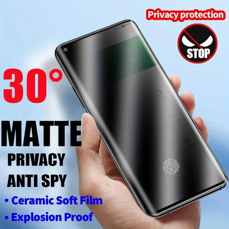 

2pcs Matte Ceramic Privacy Screen Protectors S25 S25 Plus S25 Ultra S24 S23 Plus S24 Ultra S24 Fe Anti Spy 5g Luxury Film