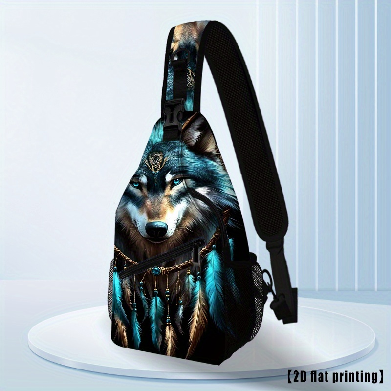 TEMU Wolf 27_1 Nouveau Sac Bandoulière Tendance à une Épaule Sac de Poitrine Multifonctionnel Sac à Dos de Randonnée Pliable Grande Capacité Sac de