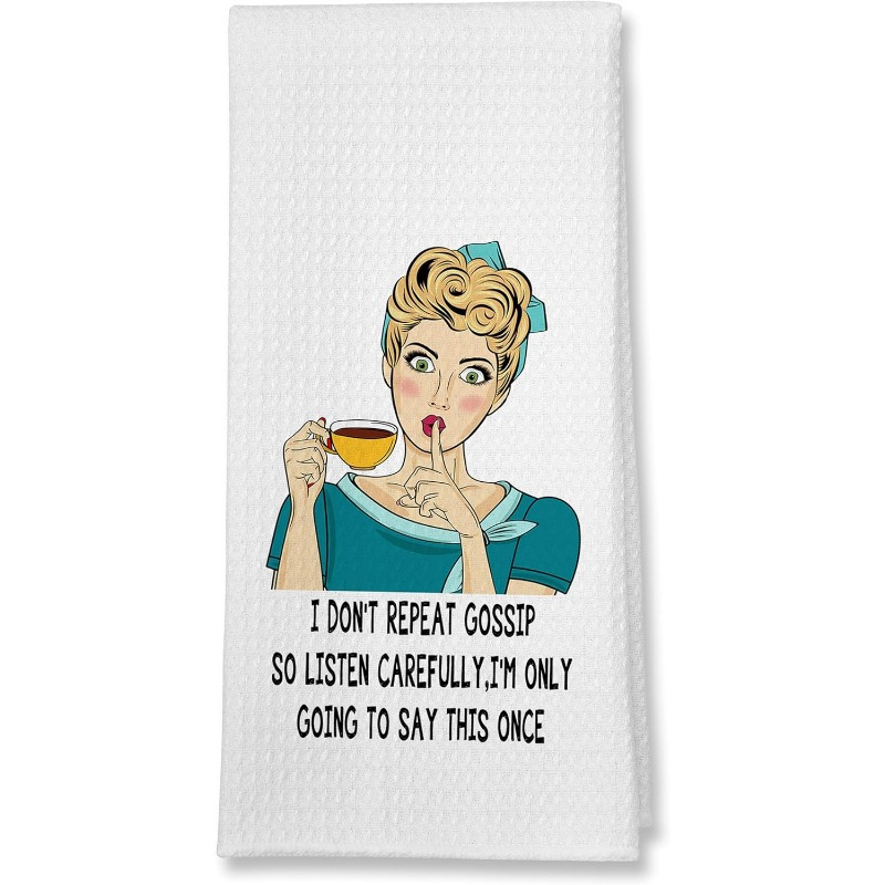 

Cartoon-themed Super Polyester Kitchen Towels, , Machine Washable, Square Dish Cloths For Kitchen And Bathroom, For Housewarming And Hostess Gifts