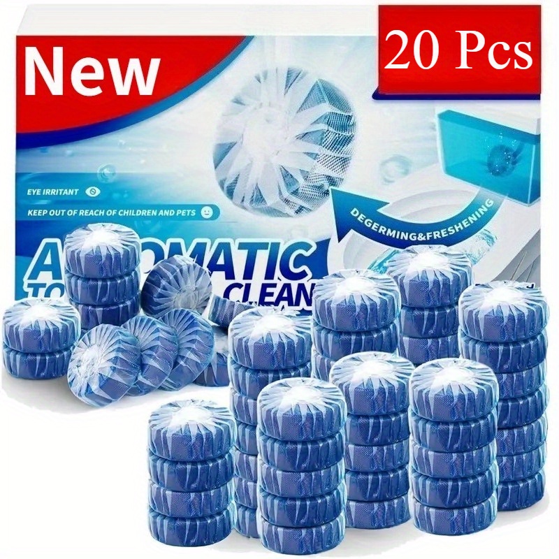 20/40 Pack [Powerful Toilet Bowl Cleaner] Long-Lasting Powerful Automatic Toilet Bowl Cleaner Tablets - Deodorizing for Tough Stains, Easy-To-Use, Low Odor, Ideal for Plastic Surfaces, Keeps Home Fresh And Hygienic