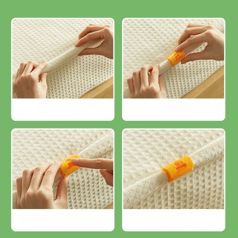 new donut style openable and closable fixed clips rope storage clips for quilts and bed sheets no pin bed sheet fasteners non slip and anti shift bed sheet clips sealing clips storage clips Product details 1