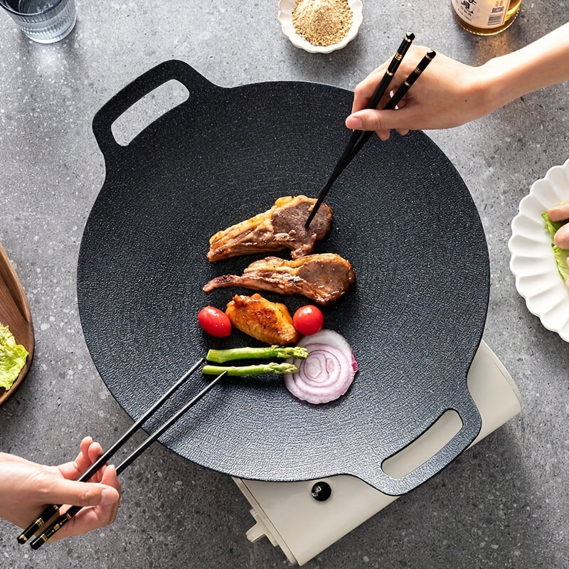 1pc cast iron frying pan with anti sticking function cast iron pan anti sticking frying   three piece set easy to clean outdoor kitchen utensils camping picnic outdoor cooking set Product details 1