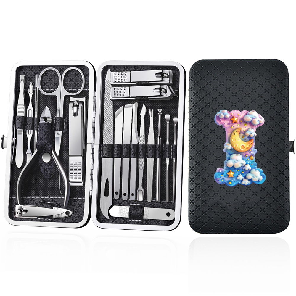 19pcs Portable Nail Clipper Set with Storage Box