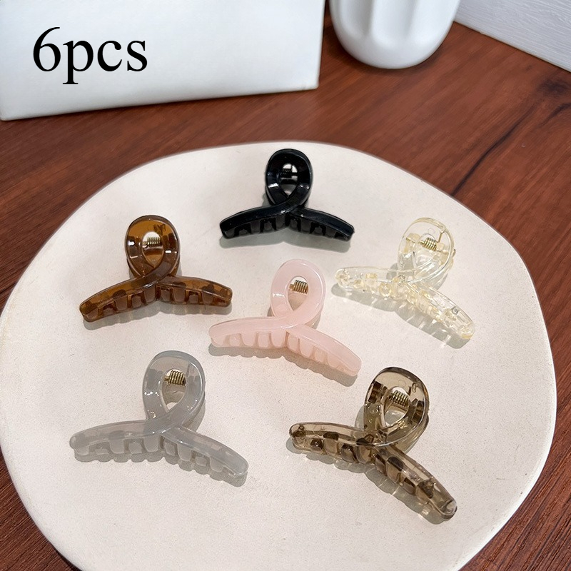 Image of 6pcs Retro Small And Easy Small Grab Clip, Women's Casual Hair Additions, Spring And Summer Small Clip, Broken Hair Bangs Clip, Bottom Clip, Cute Side Clip Hair Additions