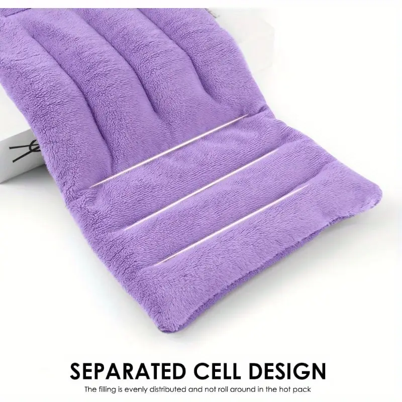 microwave heating pad 8 x 18 microwavable heat pads for neck shoulder back knee period rice heat pack hot cold compress reusable portable purple, hot compress for , ergonomic support, , microwavable material, durable fabric, therapeutic pad tool, hot compress device, women , discomfort Product details 4