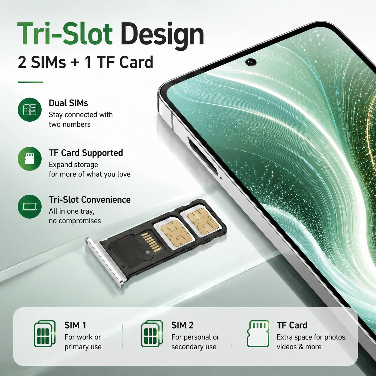6 8 hd touchscreen unlocked cellphone 4gb 64gb expandable memory   standby fingerprint recognition   camera bundle for elderly Product details 3