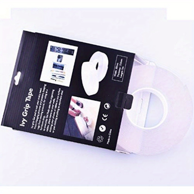 white polyester ivy grip tape multipurpose high gth double side tissue tape 1 mm clear sef00103 details 1