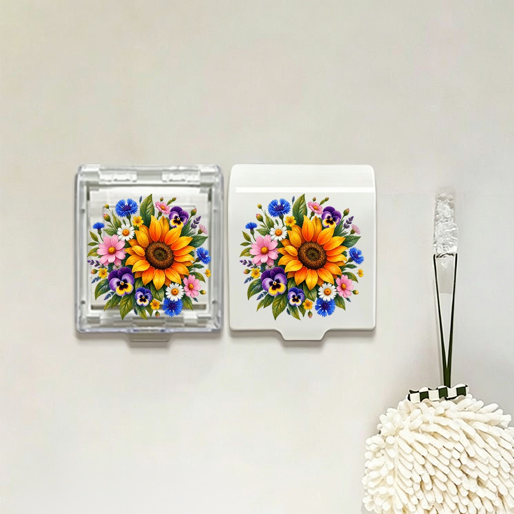 Sunflower Outlet Cover with Peel & Stick Adhesive