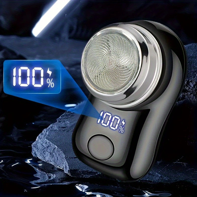 1pc Men's Electric Shaver with USB-C Fast Charging & Long-Lasting Battery - Cordless Shaver with Digital Battery Display, High Quality, Lithium-Ion Power, Compact Travel Design for Home, Office, Travel - Ideal Gift for Men, Rechargeable Shaver, Office Grooming Tool, Stylish Grooming Accessory, Home Shaving, Modern Shaving Tool, Smooth Shave, Frequent Flyers