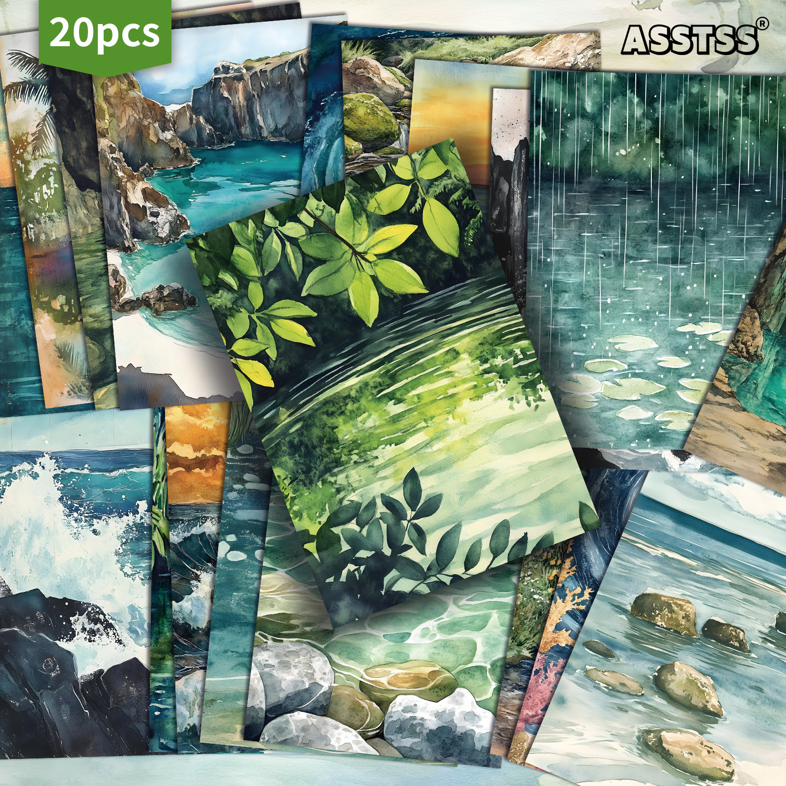TEMU 20-pack Asstss Retro Pinup Water/ Cards - Vintage Junk Journal Paper Suitable For Scrapbooking, Crafting & Collectible Gift Cards With Classic