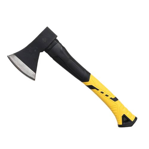 33 inch wood chopping splitting axe featuring a steel blade and a non slip shock absorbing handle designed ergonomically for outdoor camping wood splitting fire preparation gardening tasks axe