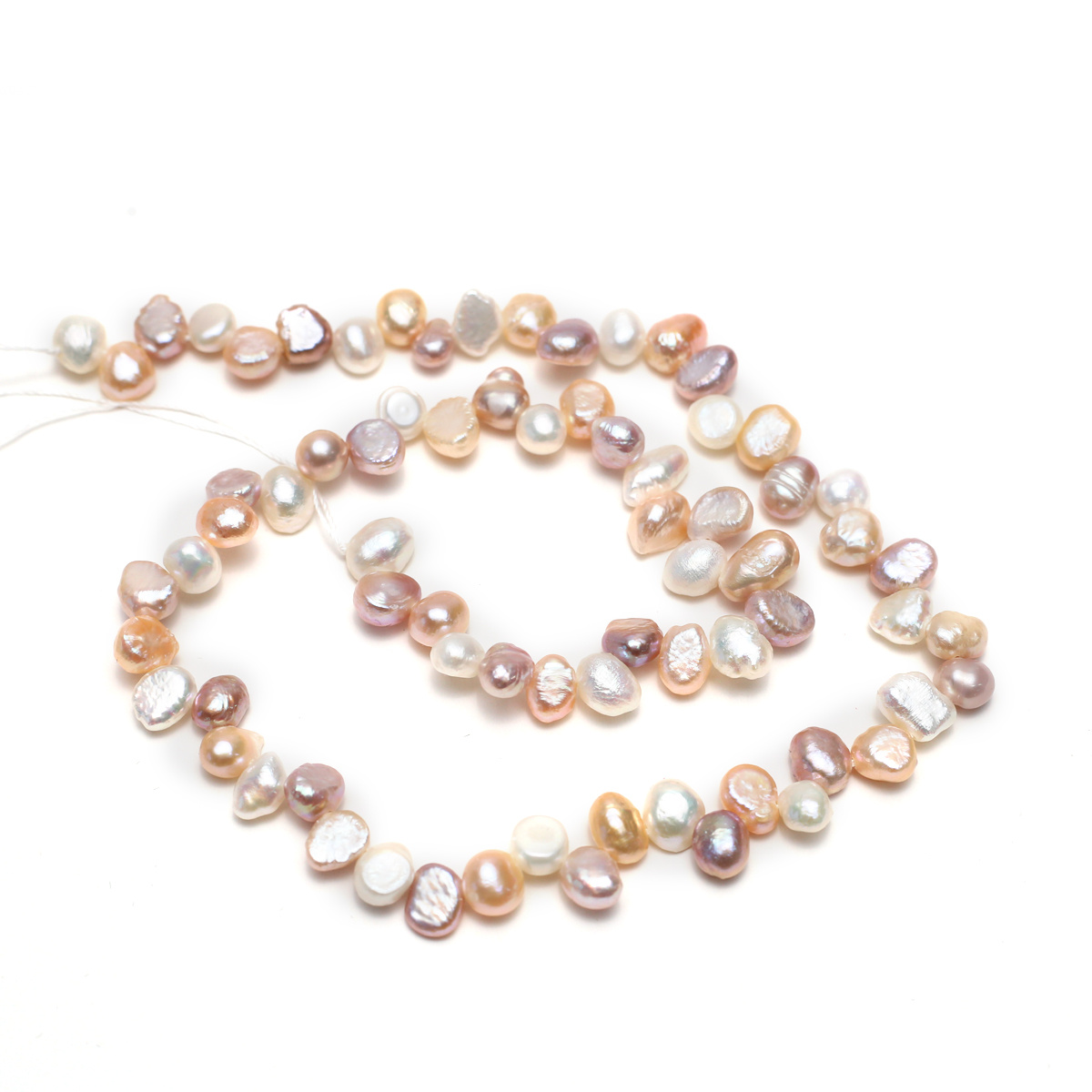 Image of Natural Freshwater Pearls For Making - 5-6mm 37-hole Strand (36cm) With Beads (, Blush,,) - For Bracelets & Necklaces - Diy Beading Supplies & Strand For Crafting
