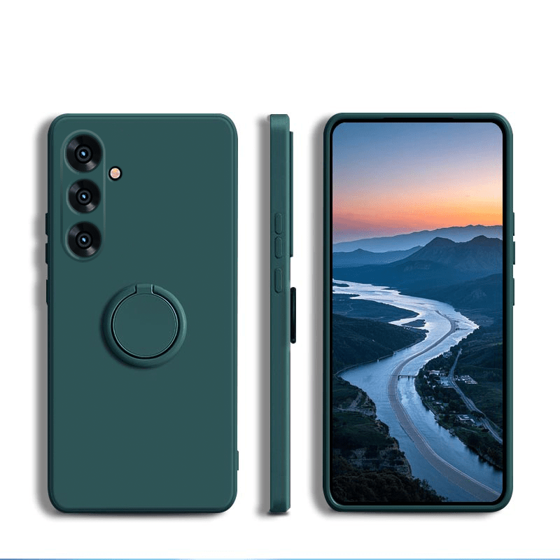 TEMU Phone Case: Suitable For Galaxy S26 Fe 5g, This Phone Case Features An Integrated Ring Stand, , Simple Solid Color, Raised Lens Protection, Tpu