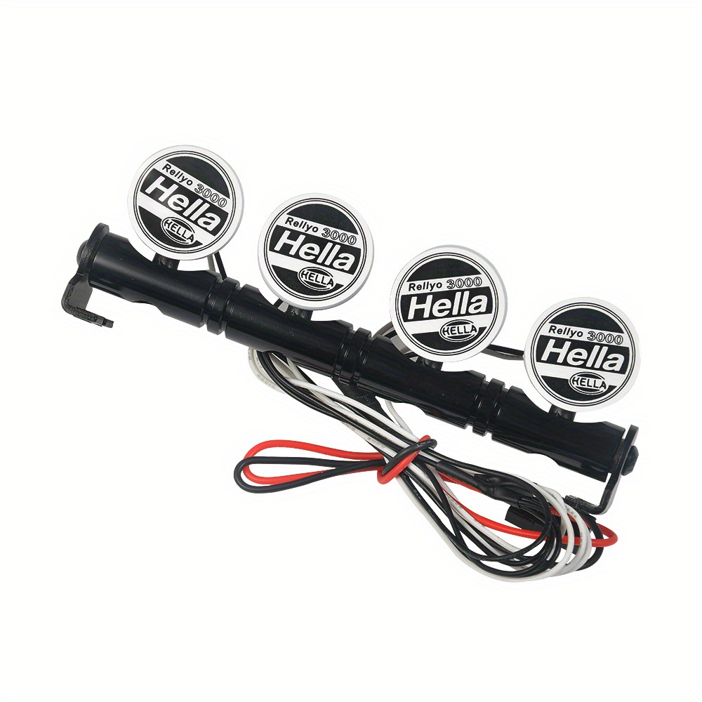 TEMU 1pc Roof Led Light Bar 4leds Spot Light Bar For Scx10 D90 Trx-4 Etc 1:10 Rc Crawler Truck ()