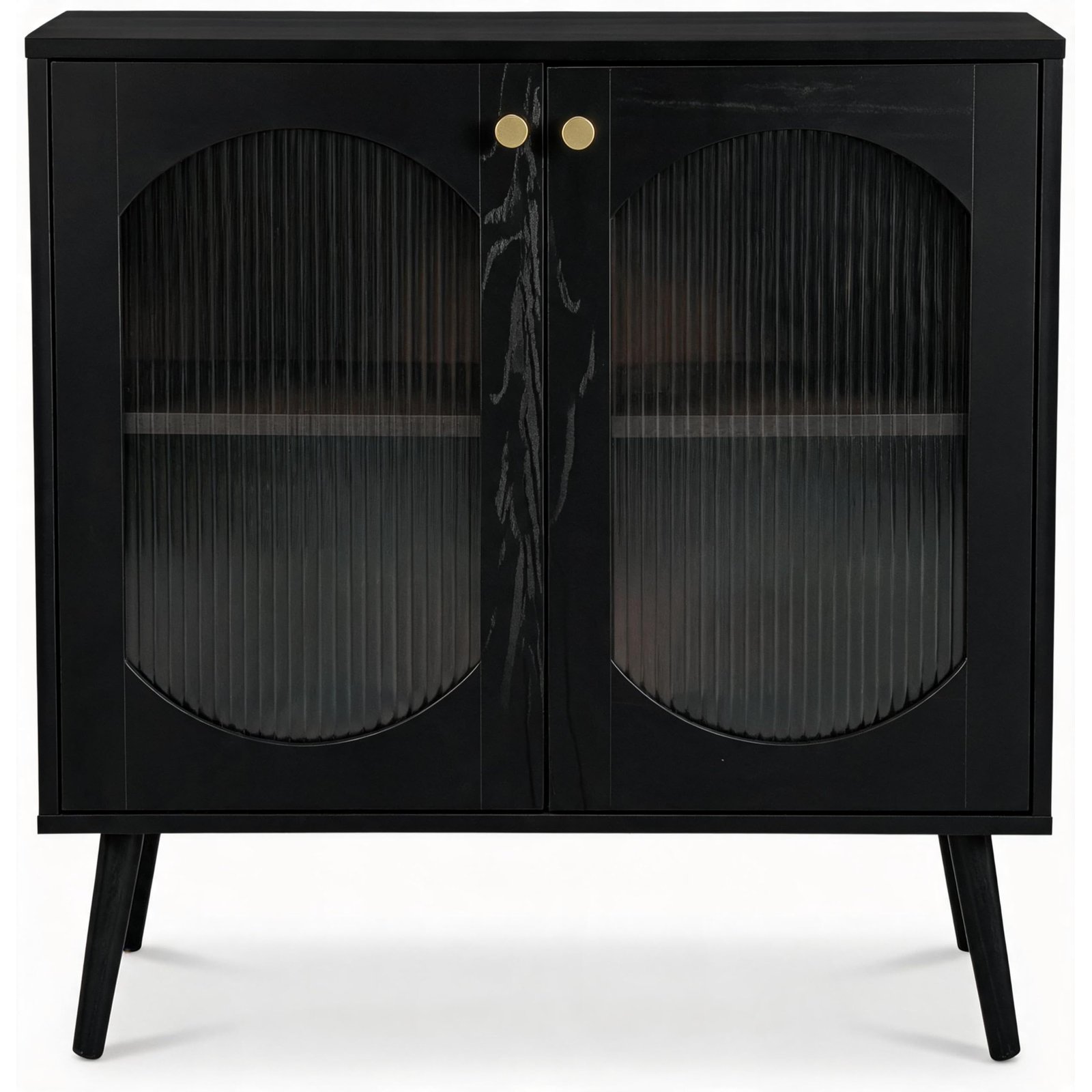 Image of 1 Wood Laminate Pb Sticker Changhong Glass 2 Door Cabinet
