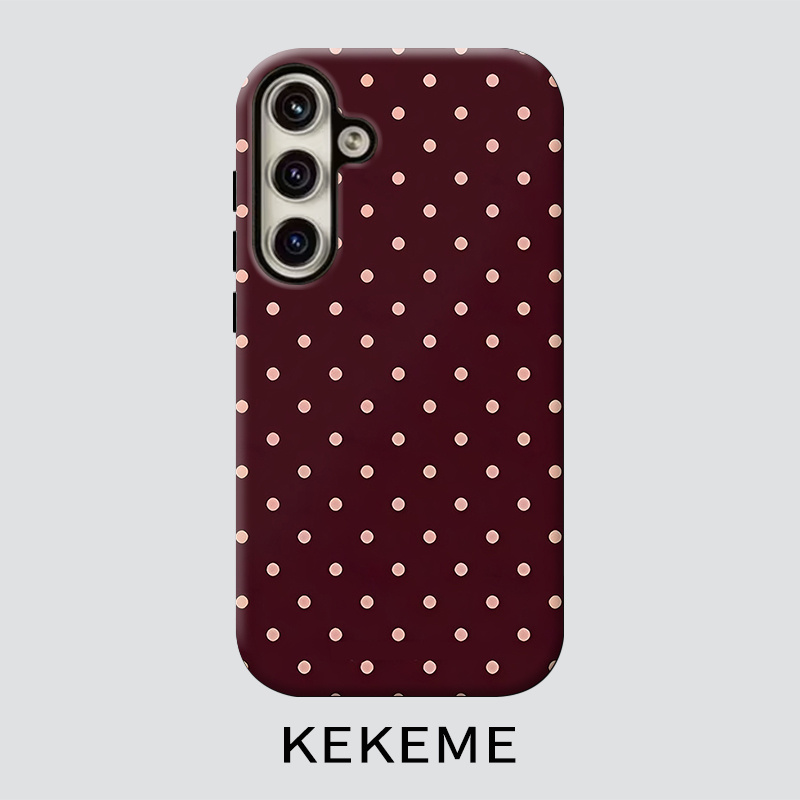 TEMU Phone Case - Phone Case: Kekeme Polka Dot Film 2-in-1 Phone Case, Suitable For Galaxy S26 S25 S24 S23 S22 S21 S21+ S21 Fe Edge S20 A15 A16 A17