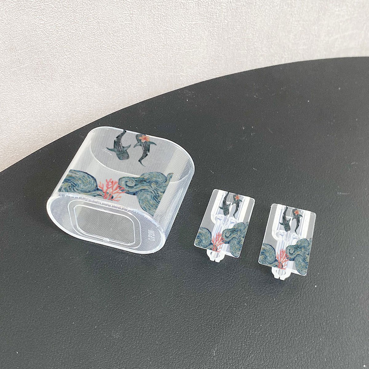 TEMU transparente O2158 con combinado marina y , estándar UE 20W para cargador de iPhone, para cargador estándar UE para iPhone 13/14/15, juego