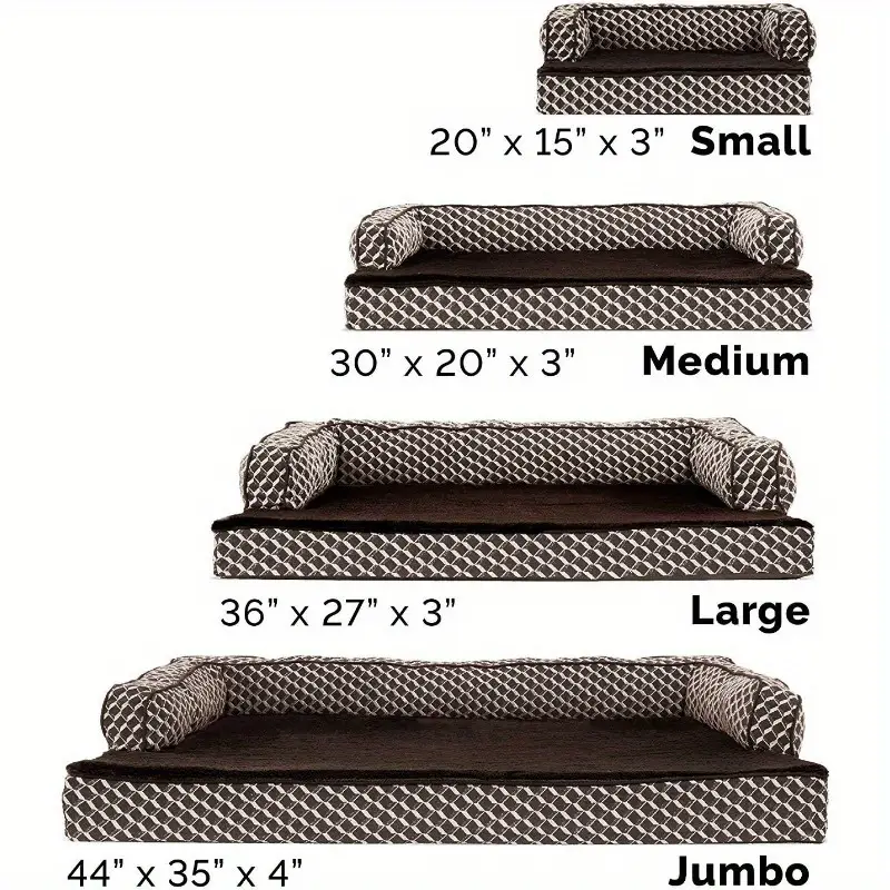 cooling gel dog bed for medium dogs up to 55 lbs plush washable cover with removable bolsters diamond brown woven decorative couch sofa bed for comfortable relaxation pet bed stylish pet furniture soft texture surface Product details 3
