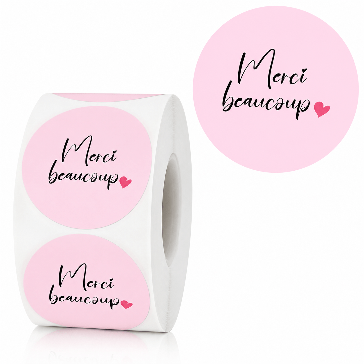 TEMU 200pcs Autocollants Thank You Étiquettes avec Française et Motif Cœur pour Emballage Cadeau, Décoration de Journal, Fête de Mariage, Entreprise,