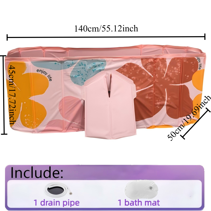 Folding Panel Bathtub for Hot or Cold Use