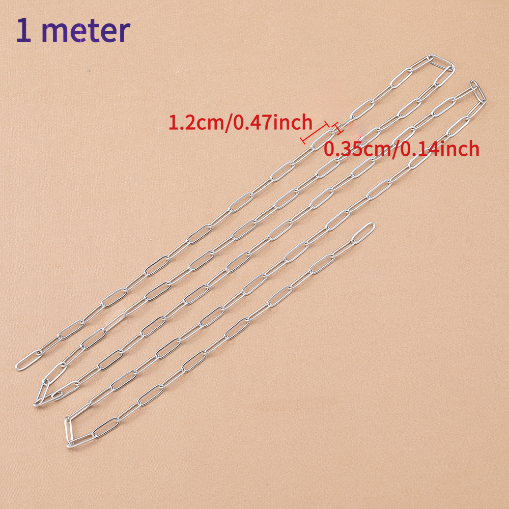1M Stainless Steel Chain with 18K Golden Plating for DIY