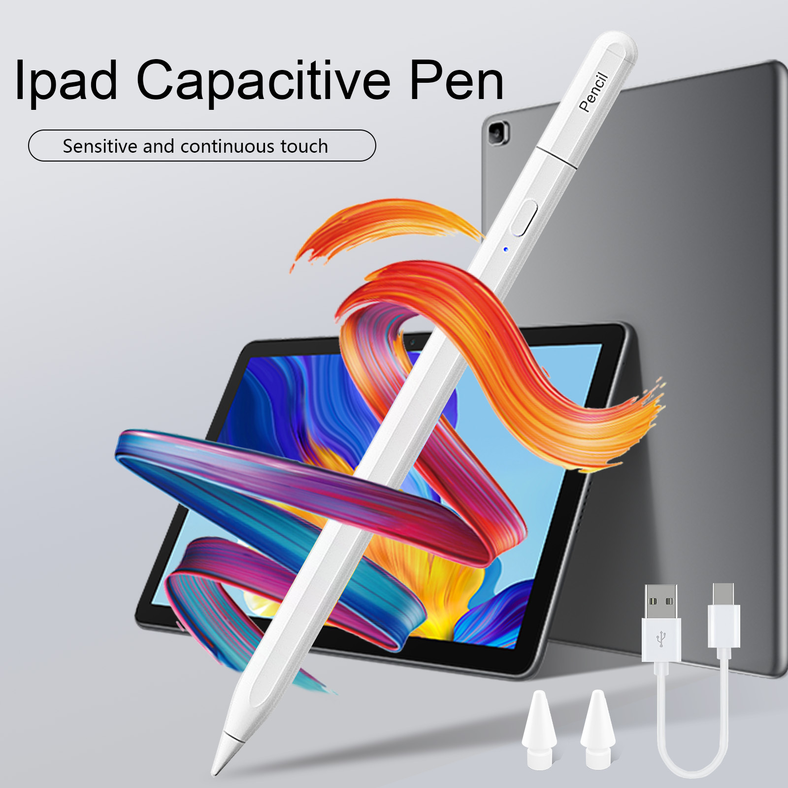 Pisalo s pisalom za Ipad 2018-2025, magnetno hitro polnjenje & zavrnavanje dlani, gladko pisanje, odziven konček, za Ipad Pro 11/12.9/M4, Air