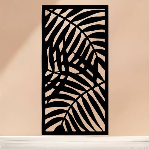 1 pieza escultura de pared de biombo de privacidad con hojas de tropical - panel de follaje de hierro frondas , separador para y patio exterior, mural sin para decoración todo el año, regalo para navidad/ para decoración