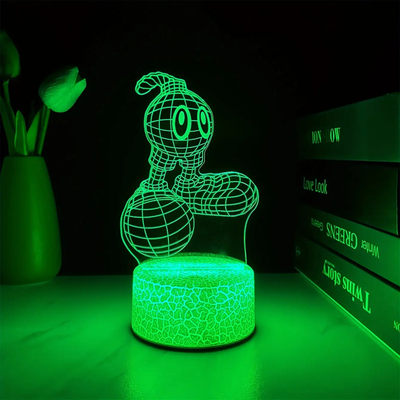 modern 3d cartoon night light desk lamp usb powered 7   switch plastic tabletop   for bedroom study gaming room ideal holiday birthday gift desk lamp for office study room lighting   design durable plastic Product details 7