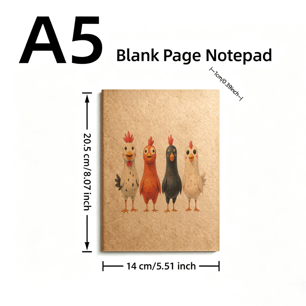 TEMU New High-quality Thickened A5 Cowhide Notebook Daily Journal Literary Notebook Stationery Gift Cute Bulk Portable A5 Cowhide Paper Notebook,