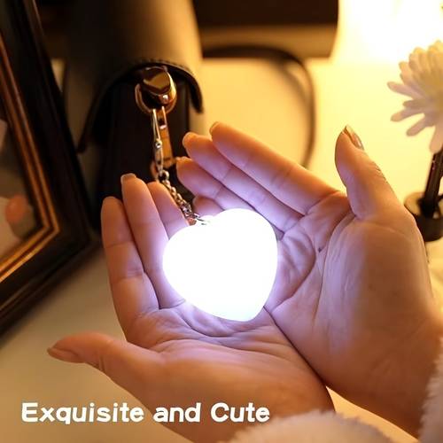 heart shaped usb light rechargeable wallet light handbag light pet safety sensitive bag light with auto off delay suitable for wallets handbags and beach bags