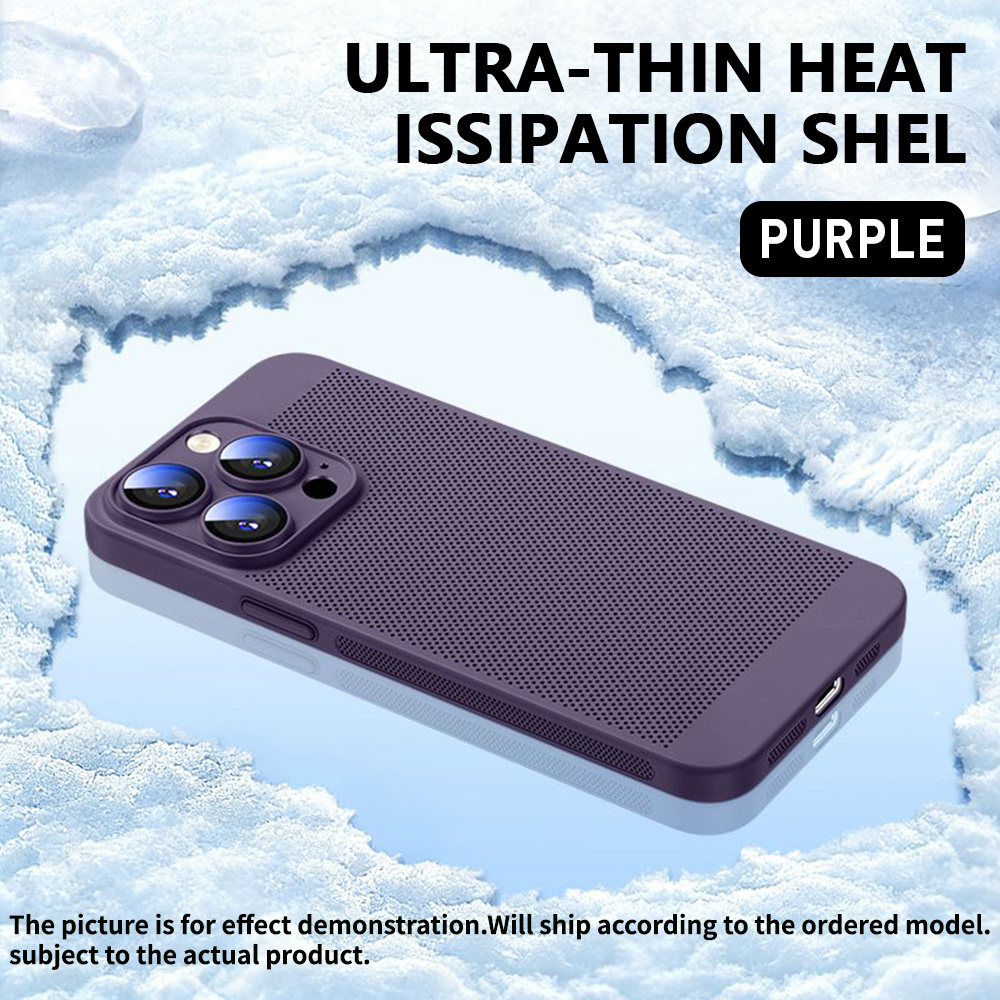 TEMU Phone Case: Suitable For Iphone17 Phone Case Breathable Heat Dissipation Mesh Case Iphone15 Iphone16 Pro Max Full Coverage Shockproof Ultra Thin