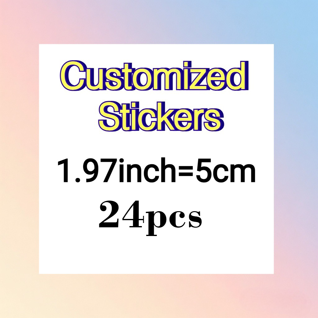 TEMU Custom 4/5/6/7/8cm Personalized Waterproof Label Stickers, White Square High-quality Stickers, Diy Design With Your Own Images, Text, Logos, And