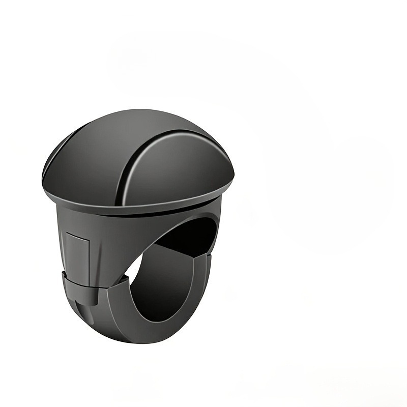 TEMU Black Anti-slip Silicone Steering Wheel Push Ball, 360-degree Rotatable Multifunctional Single-hand Steering Wheel Assistant, User-friendly Car