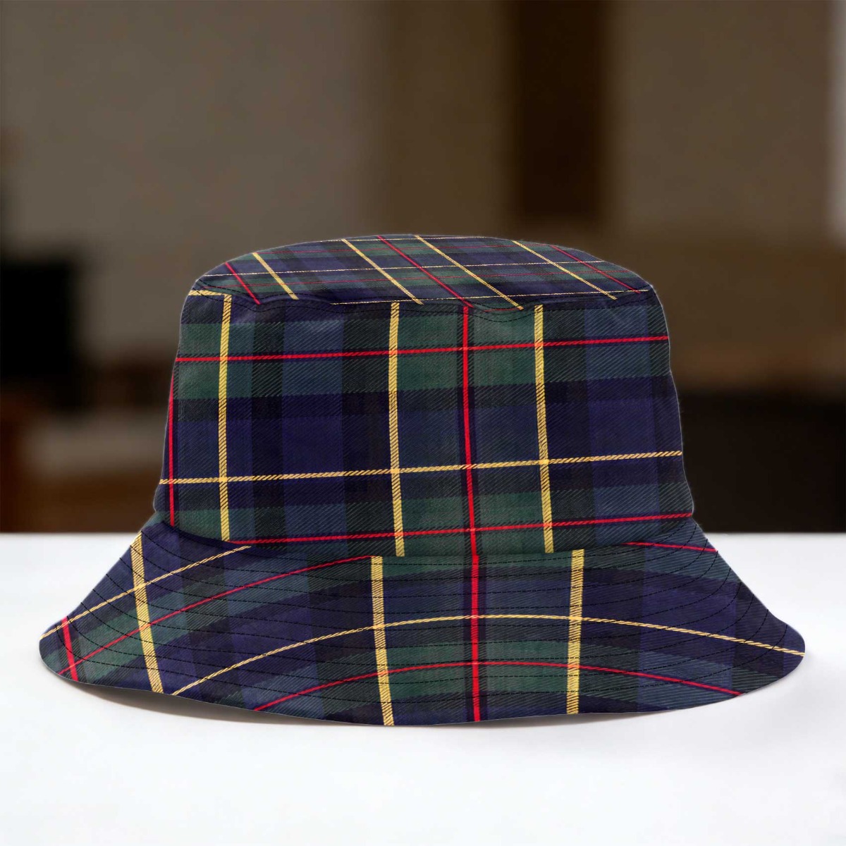 TEMU Un chapeau bob , en tissu tartan, idéal pour et les activités de . Il est pliable et peut s'adapter à de plus grandes tailles de tête, ce qui le