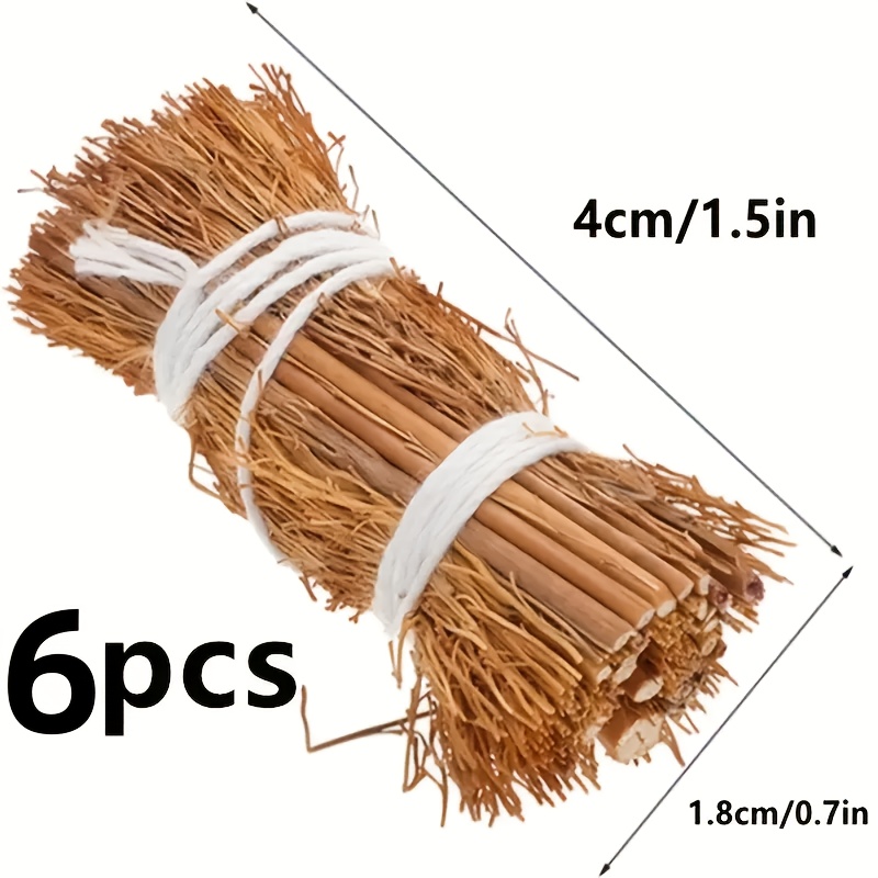 Image of 6pcs Set Of Wooden - Vintage Style Artificial Wooden Stacked For Crafting, Dollhouse Decoration, , And Garden Ornaments, No Electricity Required, Home Wooden Decorations