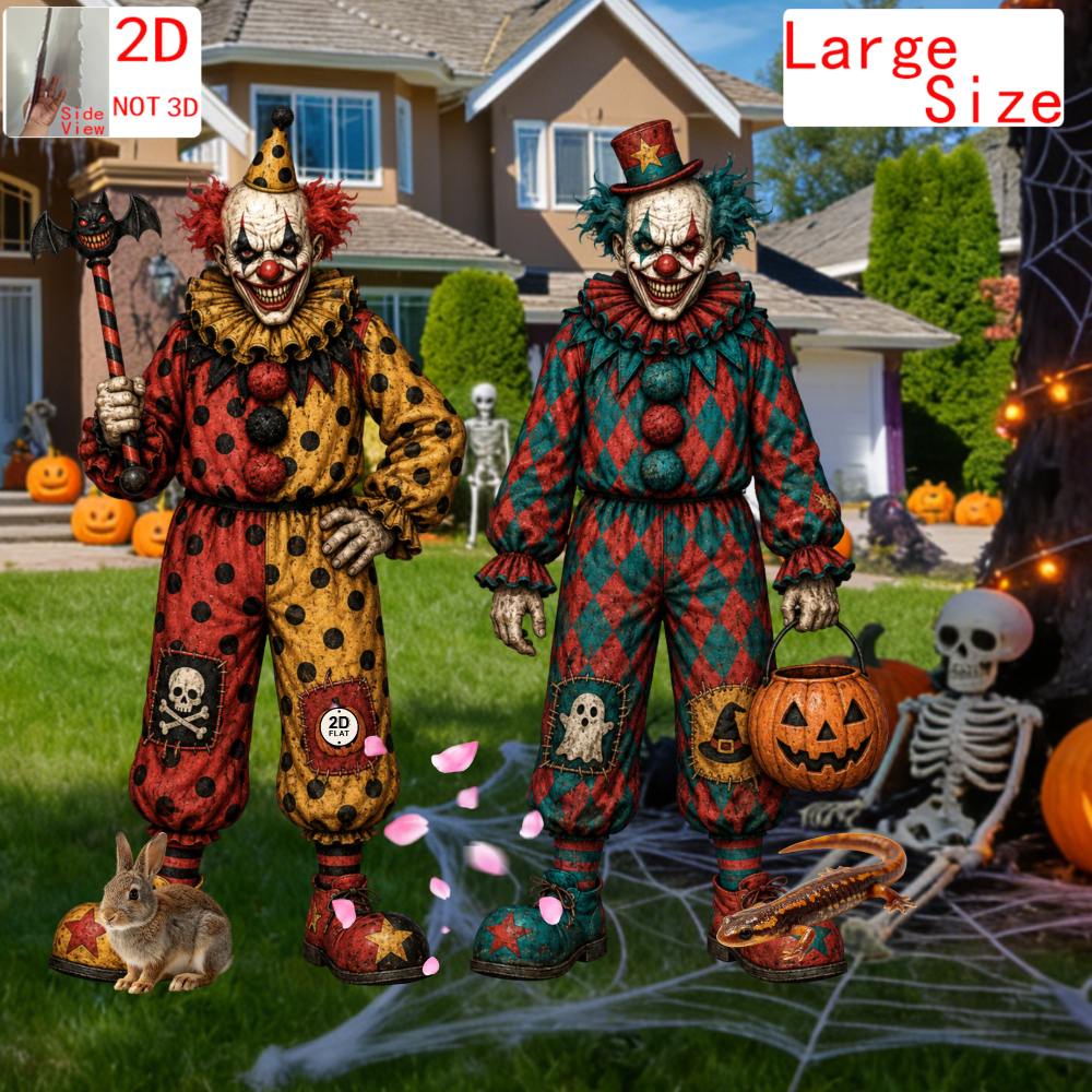 TEMU 2d Flat - 【2d Flat】 2d Flat - [2d Flat] 2d Flat, [2d Flat] Halloween Lawn Signs With Stakes - , Skeleton, Pumpkin, Rabbit & Lizard Decorations |