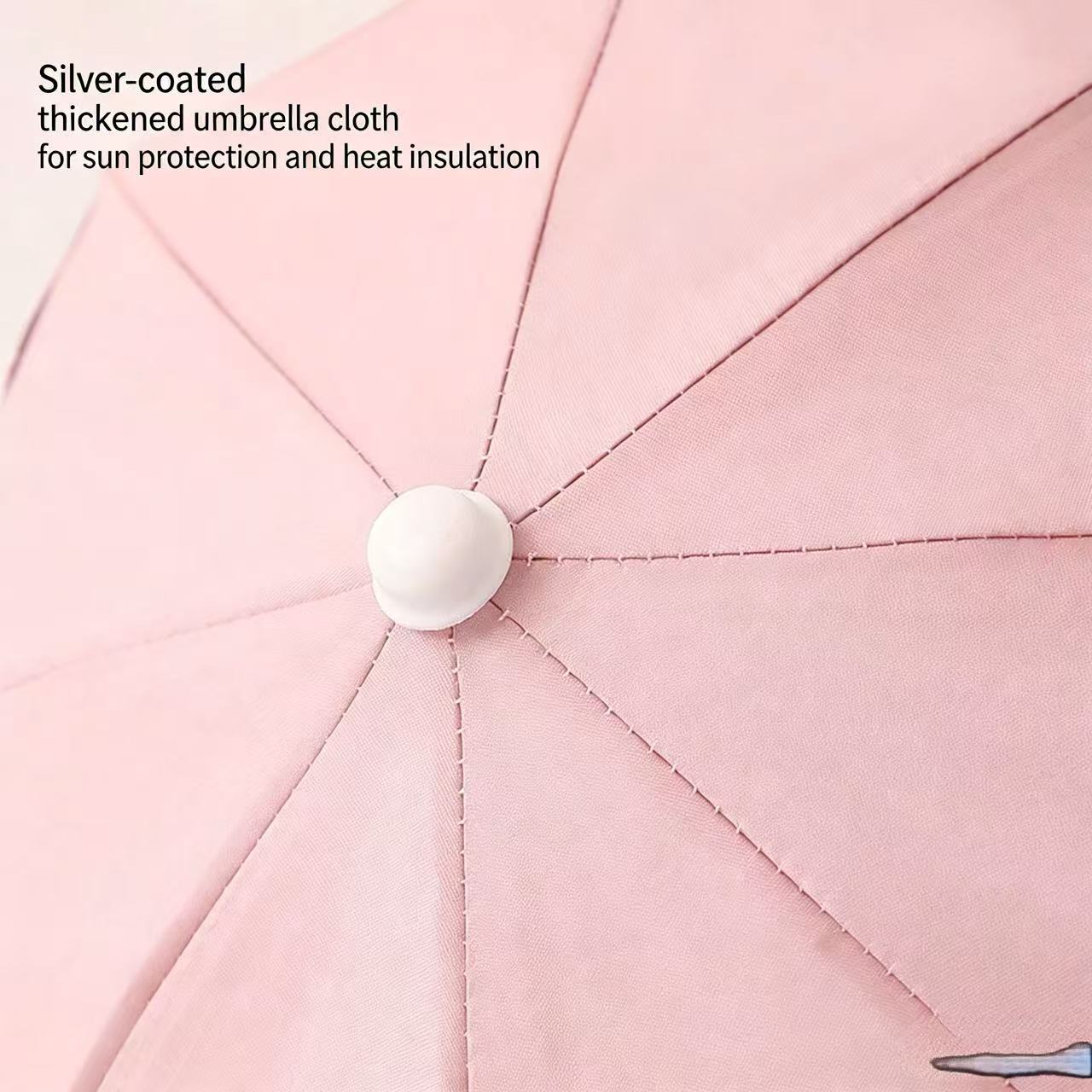 1 Set (Umbrella *1pc And Phone Suction Cup *1pc) New Arrival - Portable Phone Sunshade Folding Umbrella Designed Specifically for Phones, with Suction Cups, Suitable for Beaches, Camping, Photography And Videography