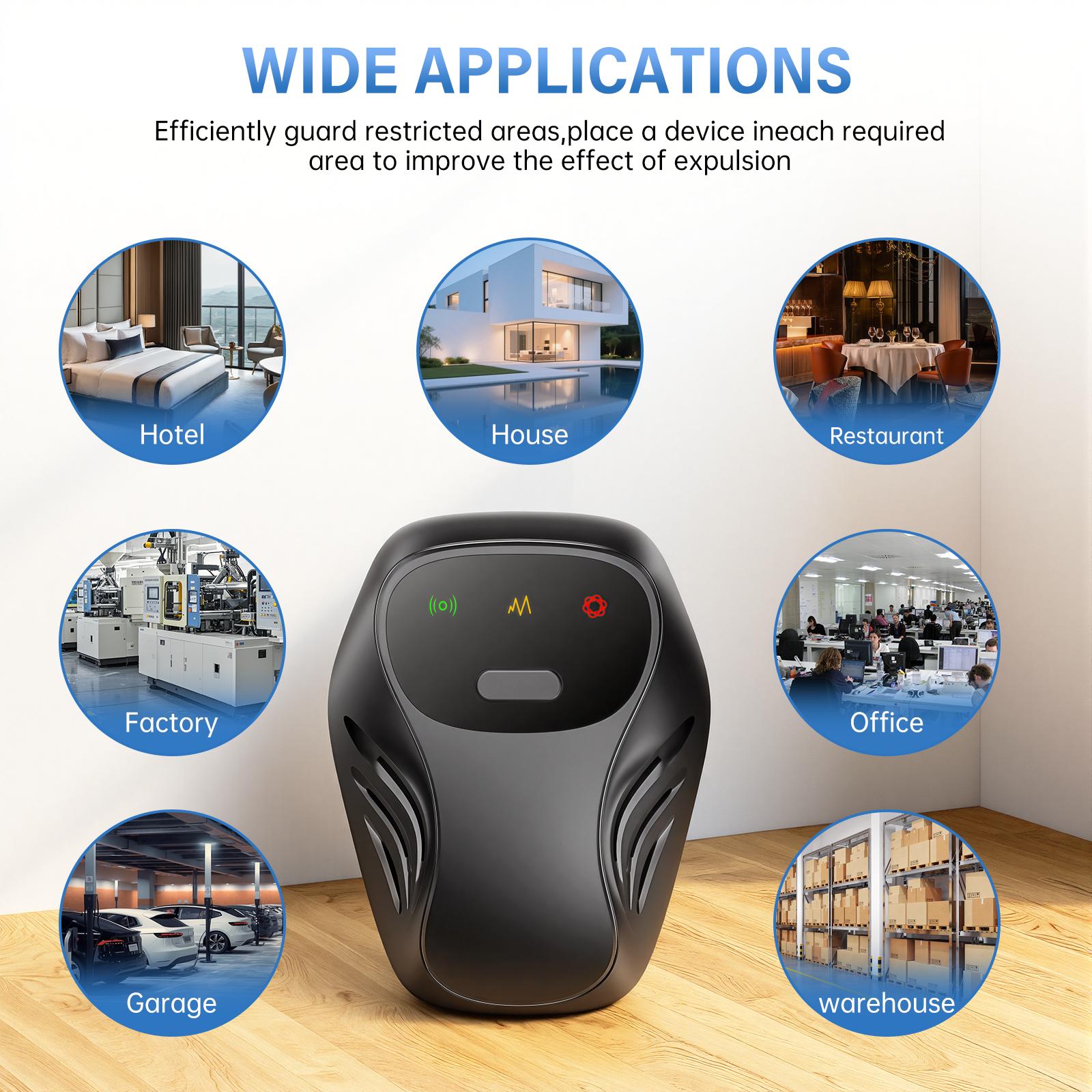 Ultrasonic Pest Repeller with Dual Speakers USB Powered for Indoor Rodent and Insect Control Safe for Humans and Pets