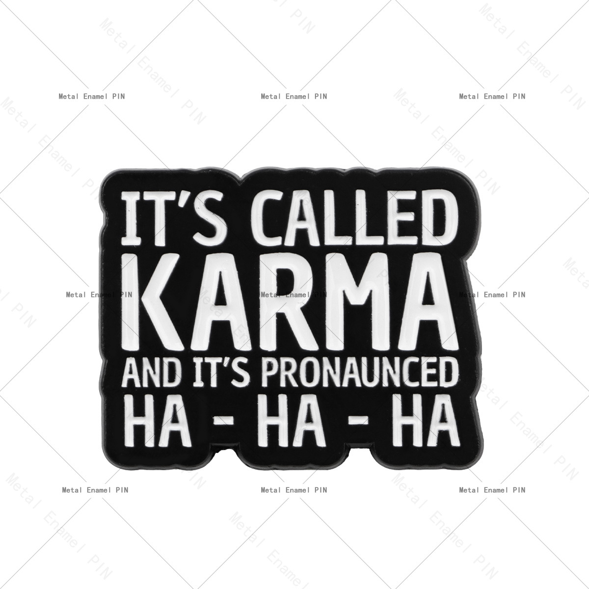 TEMU Épingle en émail 1 pièce "Ça s'appelle KARMA, prononcé -Ha" - Broche sarcastique avec sur le KARMA pour sacs à dos et jeans