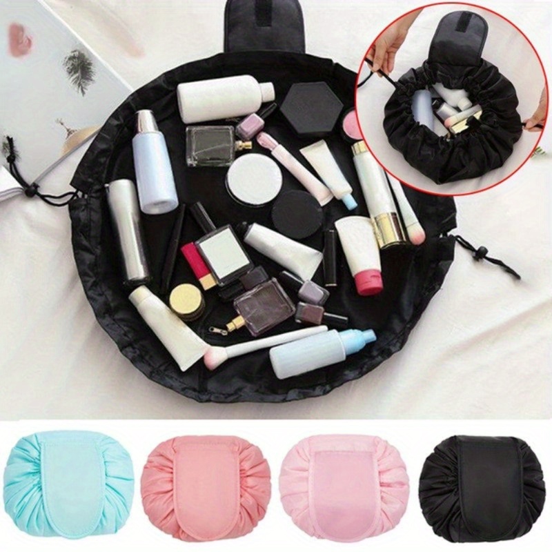 

Portable Drawstring Makeup Bag - Polyester, Ideal For Travel & Storage